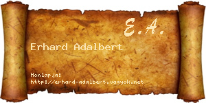 Erhard Adalbert névjegykártya